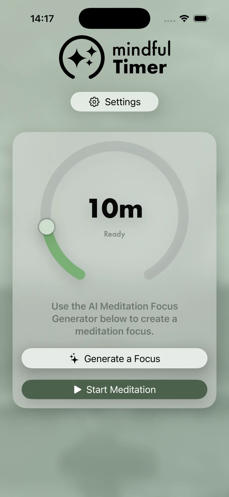 Mindful Timer iPhone screenshot