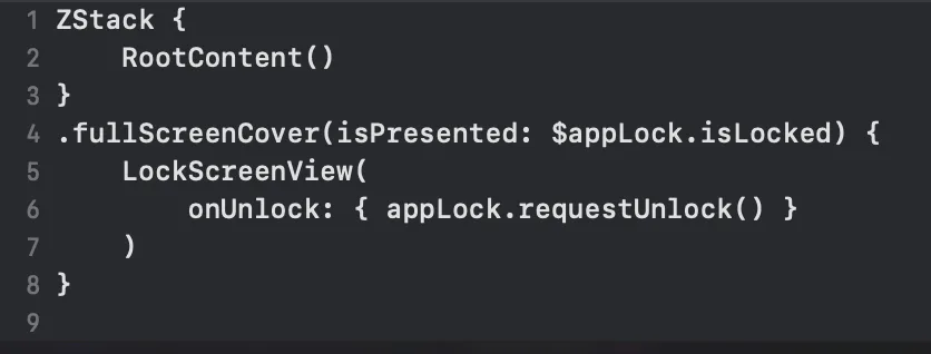 Lock Overlay