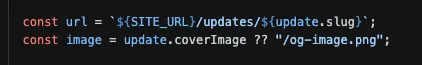 The line of code for per-post metadata